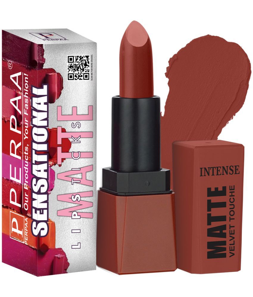     			PERPAA Sensational, Highly Pigmented with Vitamin E Creamy Matte Lipstick Long Lasting 3.5gm (Brown Sugar), Pack of 1