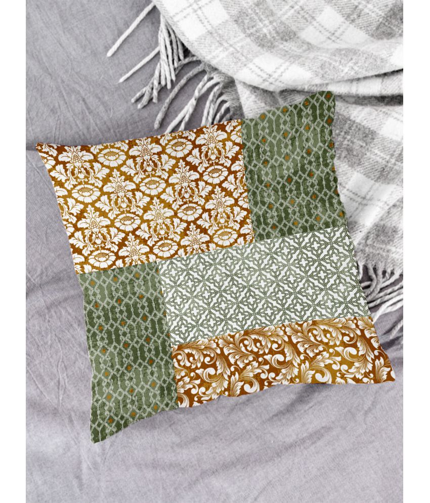     			Houzzcode Single Green Pillow Cover