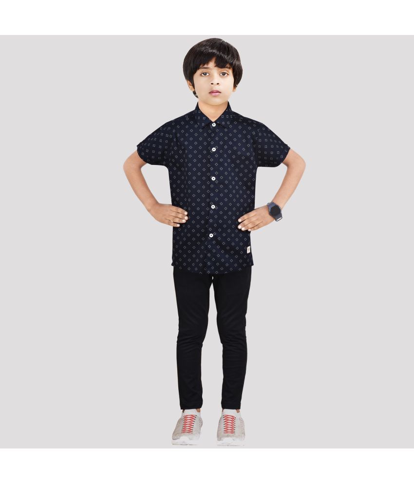     			Made In The Shade - Blue Cotton Boys Shirt & Pants ( Pack of 1 )