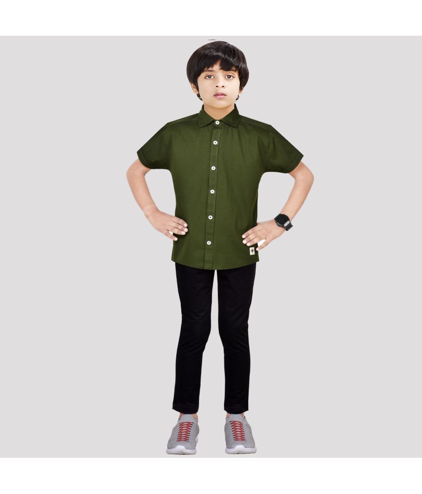     			Made In The Shade - Green Cotton Boys Shirt & Pants ( Pack of 1 )