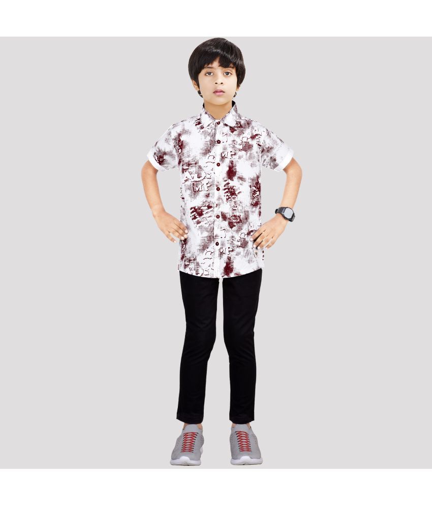     			Made In The Shade Pack of 1 Boys Cotton Shirt & Pants ( Maroon )