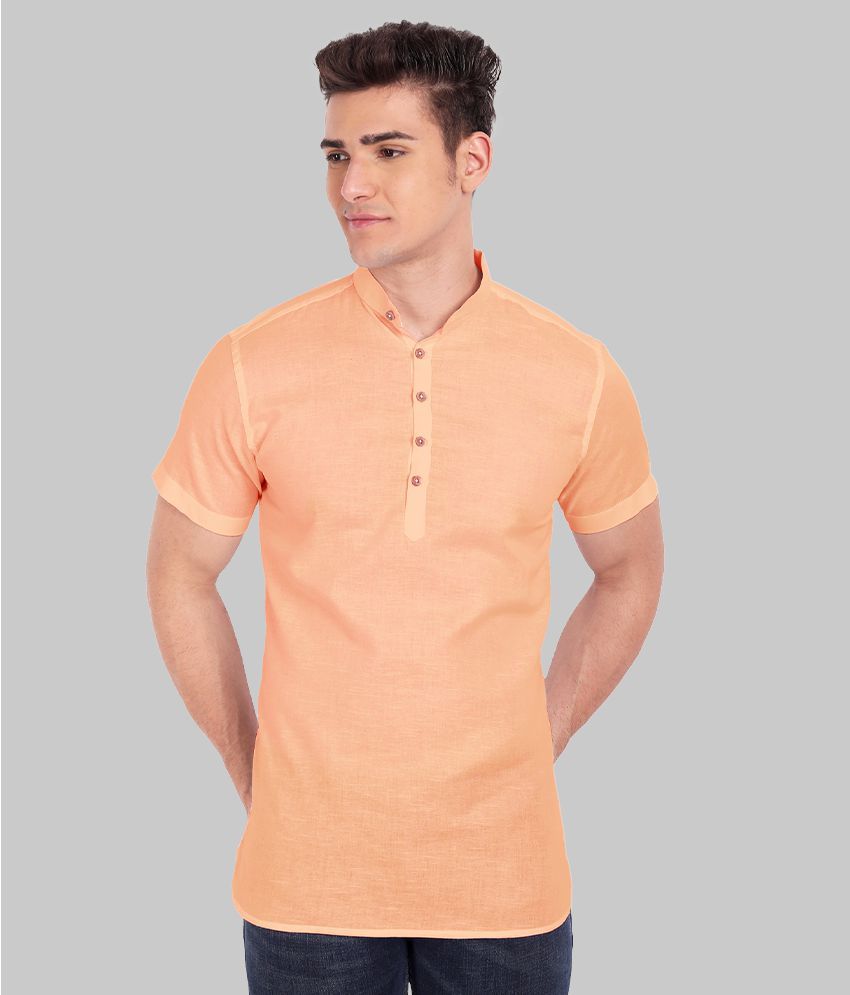     			Vida Loca - Light Orange Cotton Slim Fit Men's Casual Shirt ( Pack of 1 )