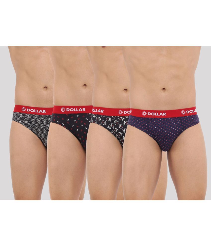     			Pack of 4 Dollar Bigboss Assorted Printed Cotton Blend Men Brief