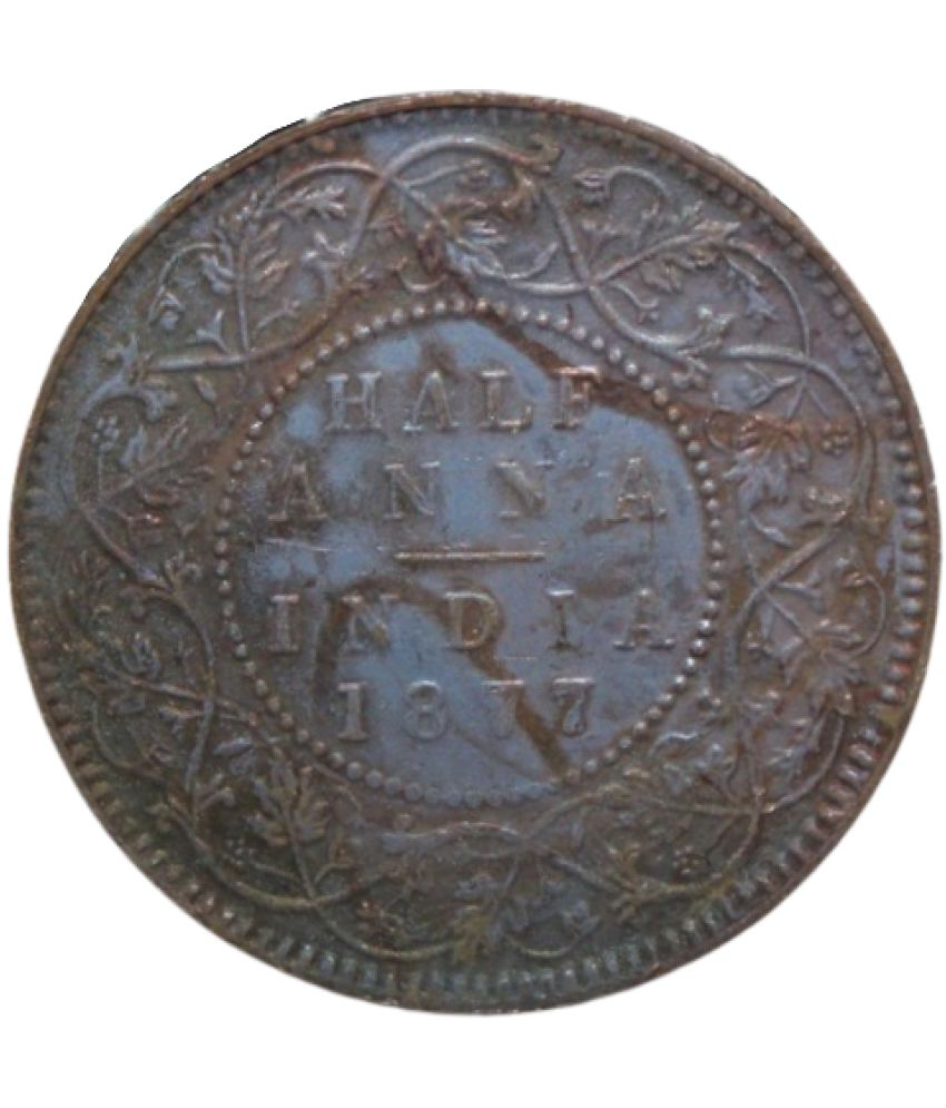     			Flipster - Half Anna (1877) "Victoria Empress" 1 Numismatic Coins