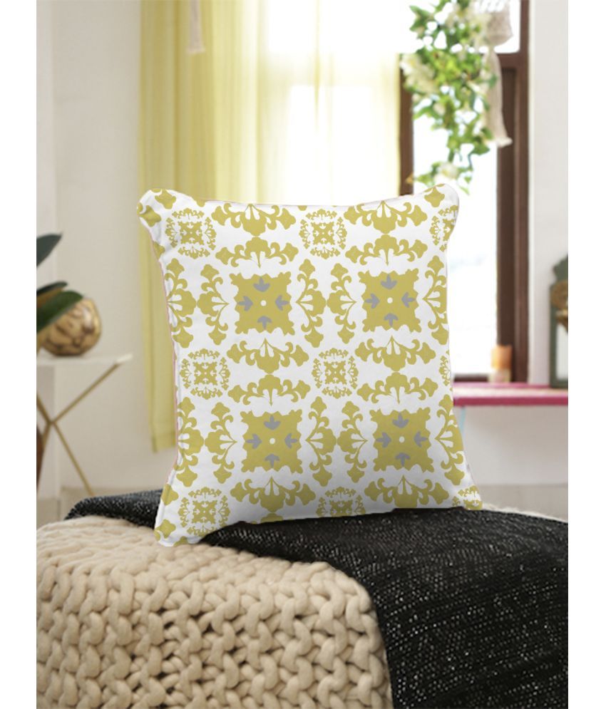     			Houzzcode Single Yellow Pillow Cover