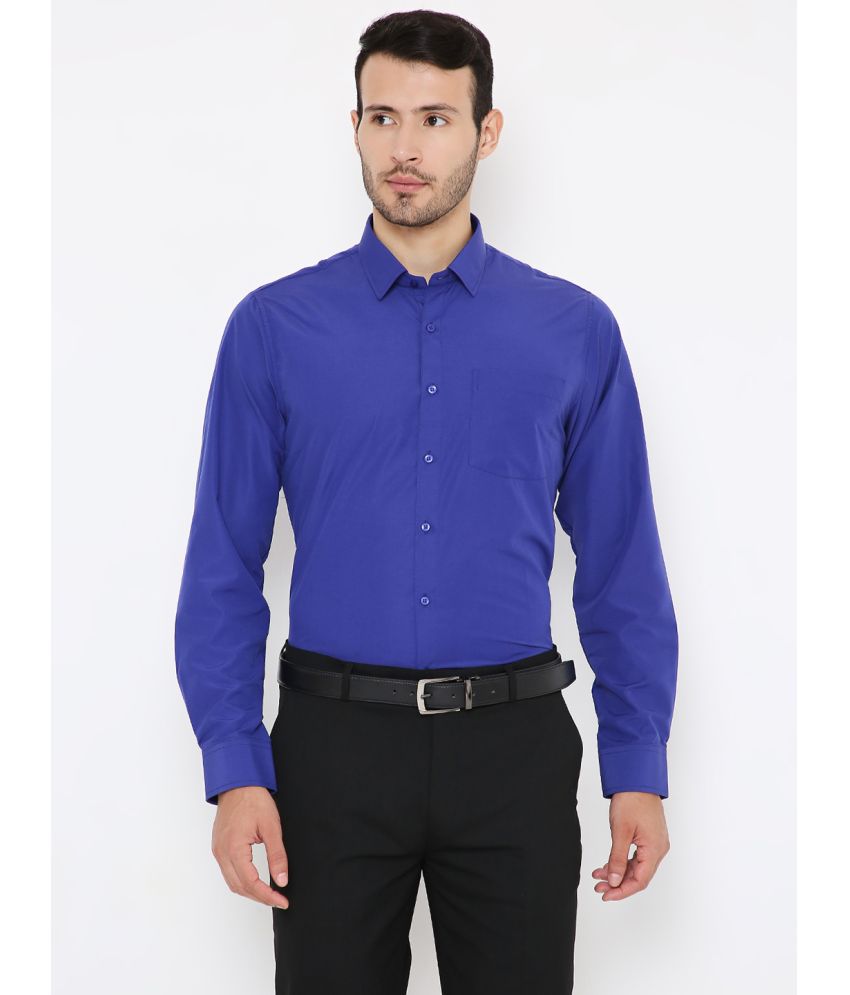     			Maharaja - Blue Polyester Blend Slim Fit Men's Formal Shirt ( Pack of 1 )