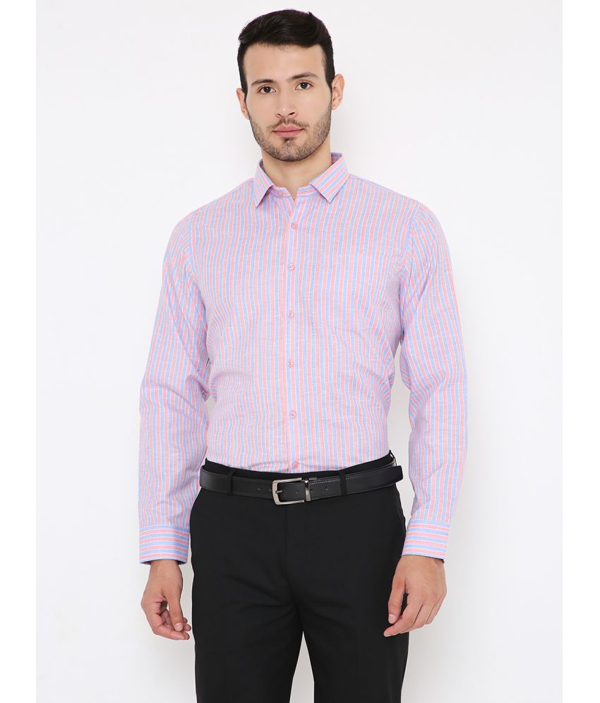     			Maharaja - Pink Cotton Blend Slim Fit Men's Formal Shirt ( Pack of 1 )