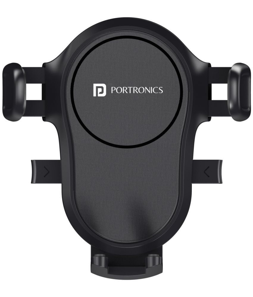 Portronics - Black Single Clamp Car Mobile Holder