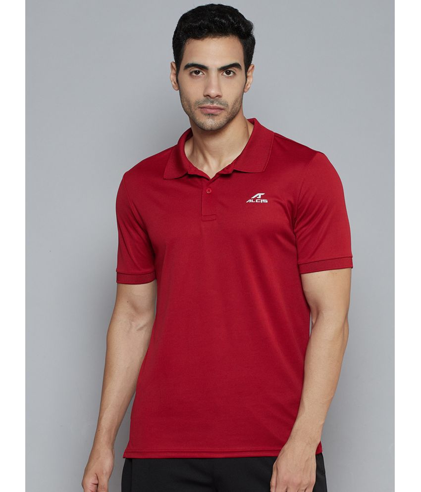     			Alcis - Maroon Polyester Slim Fit Men's Sports Polo T-Shirt ( Pack of 1 )