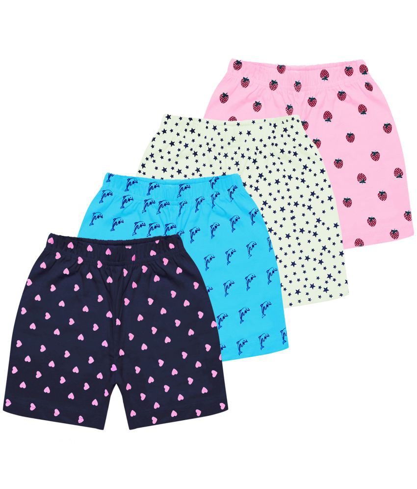     			MIST N FOGG  Short For Boys & Girls Casual Printed Cotton Blend  (Multicolor, Pack of 4)