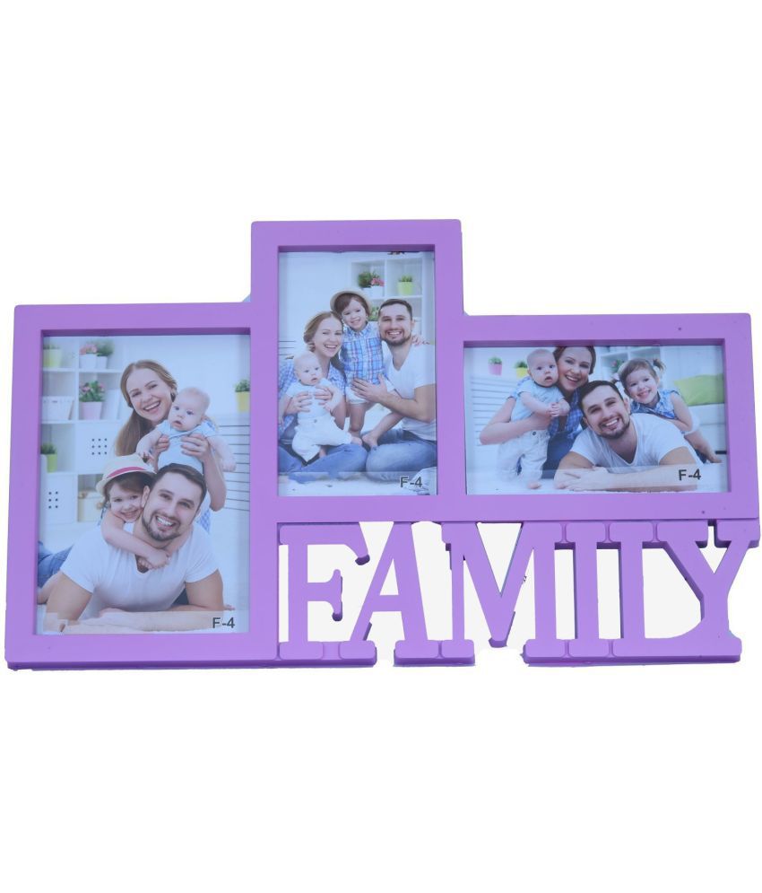 Sigaram Plastic Table Top & Wall hanging Pink Collage Photo Frame - Pack of 1