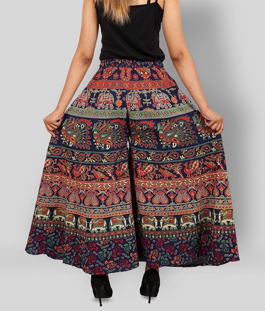 Sophisticated Men Rangun - Multicolor Cotton Flared Womens Palazzos ( Pack of 1 ) - 28 2025 at S