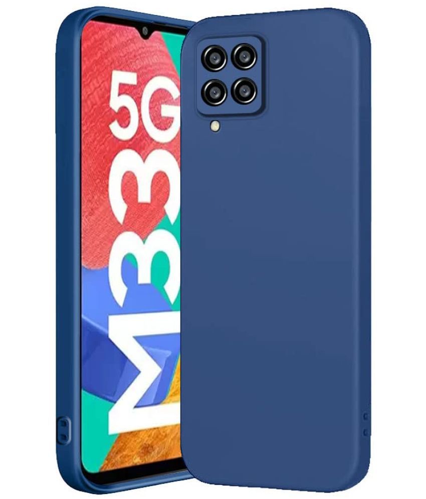     			Doyen Creations - Blue Silicon Silicon Soft cases Compatible For Samsung Galaxy M33 5g ( Pack of 1 )