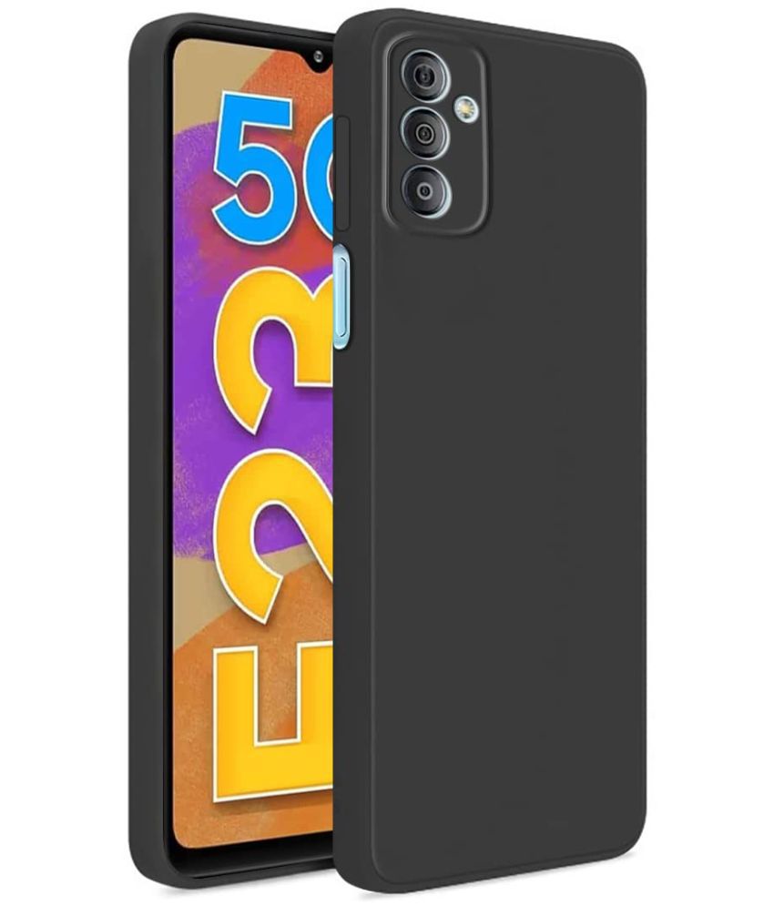     			Kosher Traders - Black Silicon Silicon Soft cases Compatible For Samsung Galaxy F23 5g ( Pack of 1 )