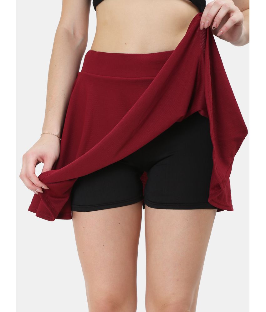     			N-Gal - Maroon Polyester Women's Circle Skirt ( Pack of 1 )