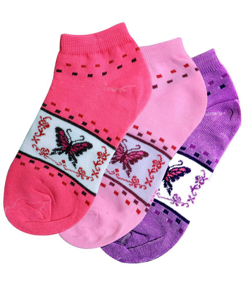     			SELETA - Multicolor Cotton Blend Women's Ankle Length Socks ( Pack of 3 )