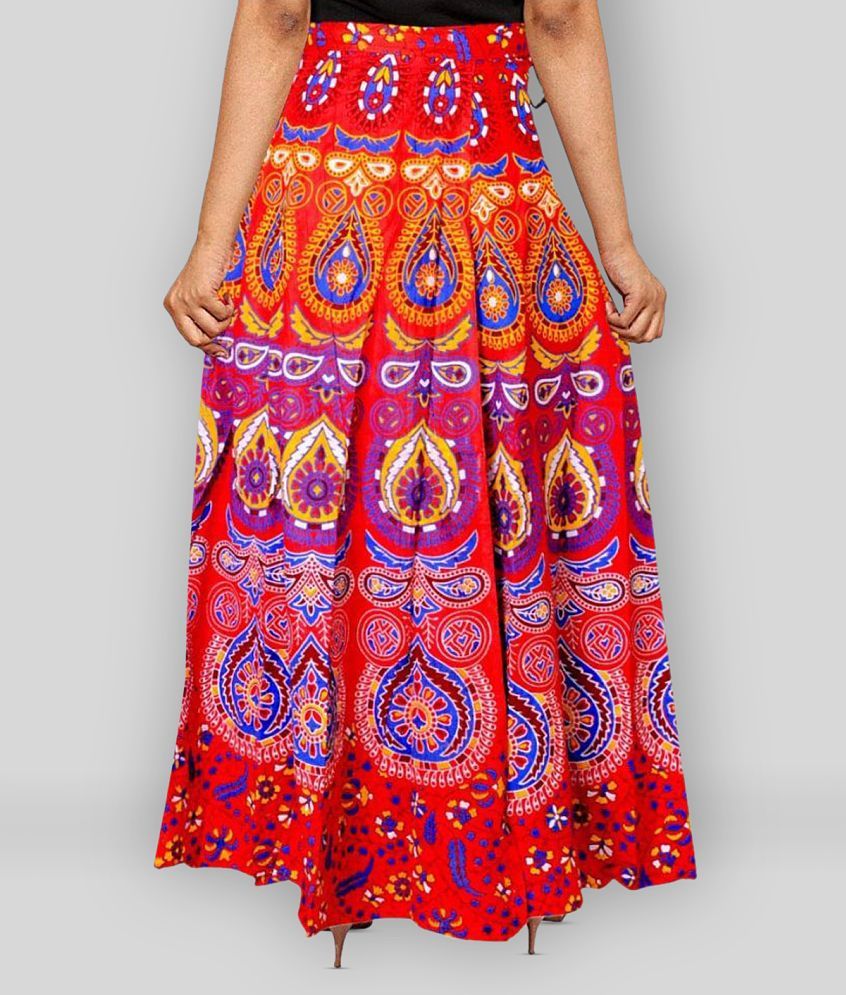 Stylish Men Rangun Cotton A-Line Skirt - Red - 29-32 2025 at ShopCircuit | ONDC