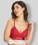 Clovia - Red Lace Lightly Padded Women's Balconette ( Pack of 1 )