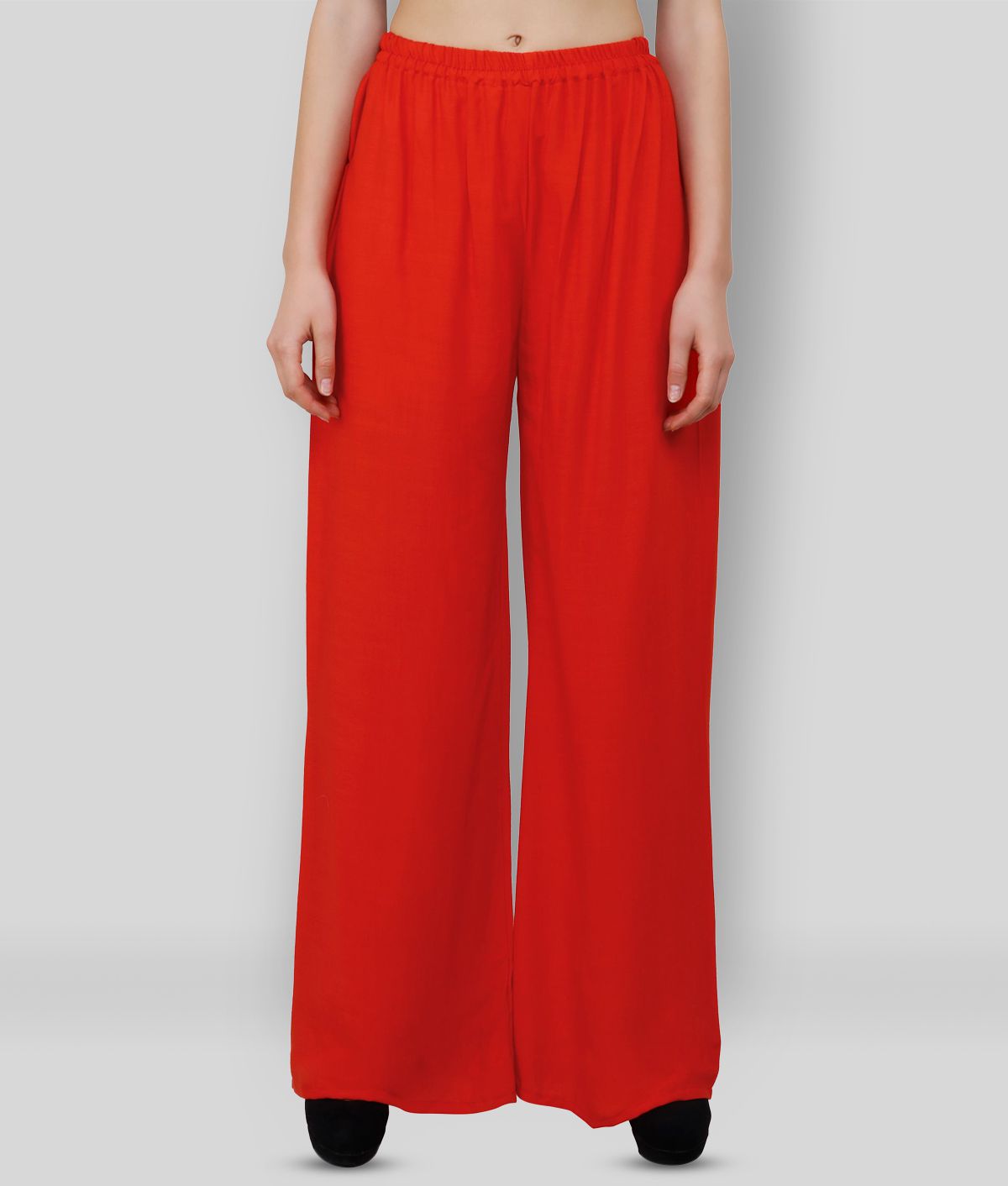     			Aadrika - Red Rayon Wide Leg Women's Palazzos ( Pack of 1 )
