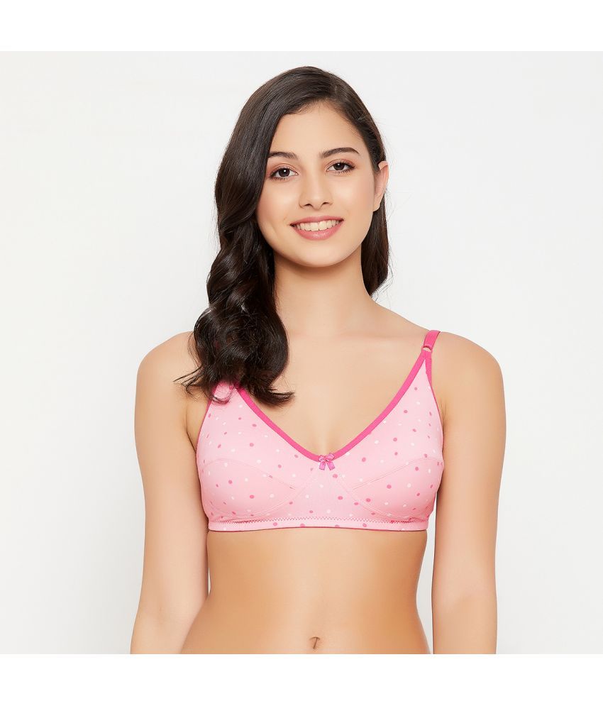     			Clovia - Pink Cotton Non Padded Women's Everyday Bra ( Pack of 1 )