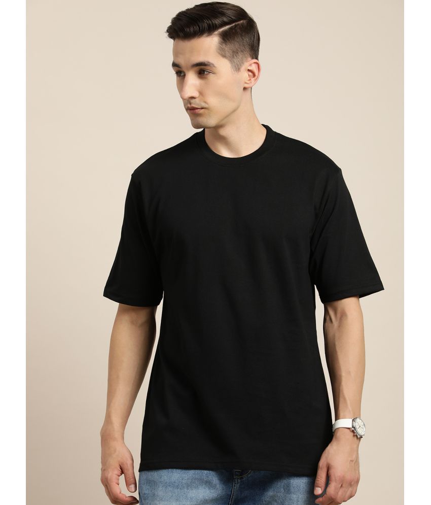     			Difference of Opinion - Black Cotton Oversized Fit Men's T-Shirt ( Pack of 1 )