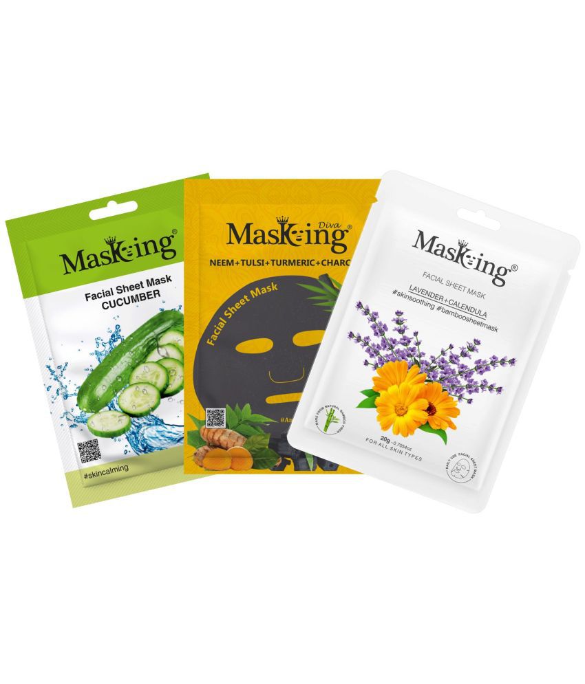     			Masking - Fairness Sheet Mask for All Skin Type ( Pack of 3 )