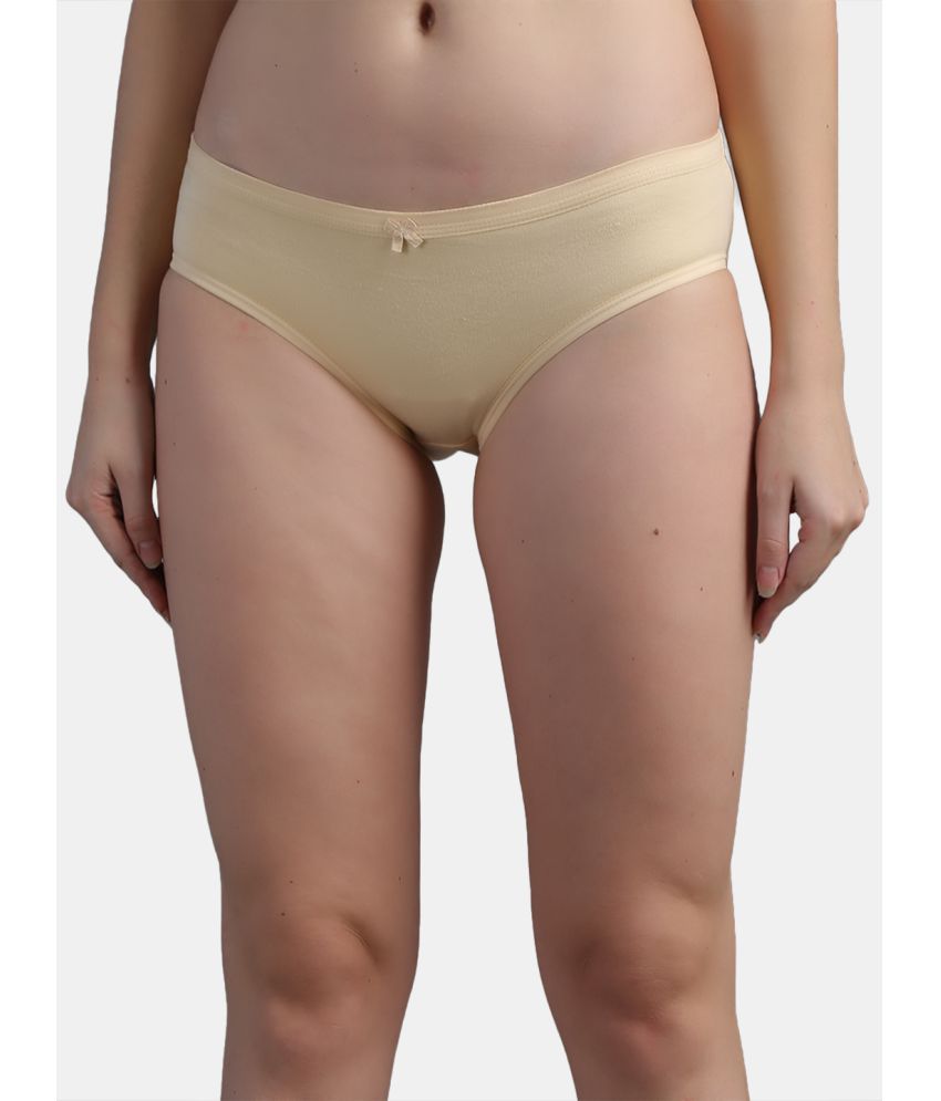     			N-Gal - Cream NTPN01 Cotton Solid Women's Hipster ( Pack of 1 )