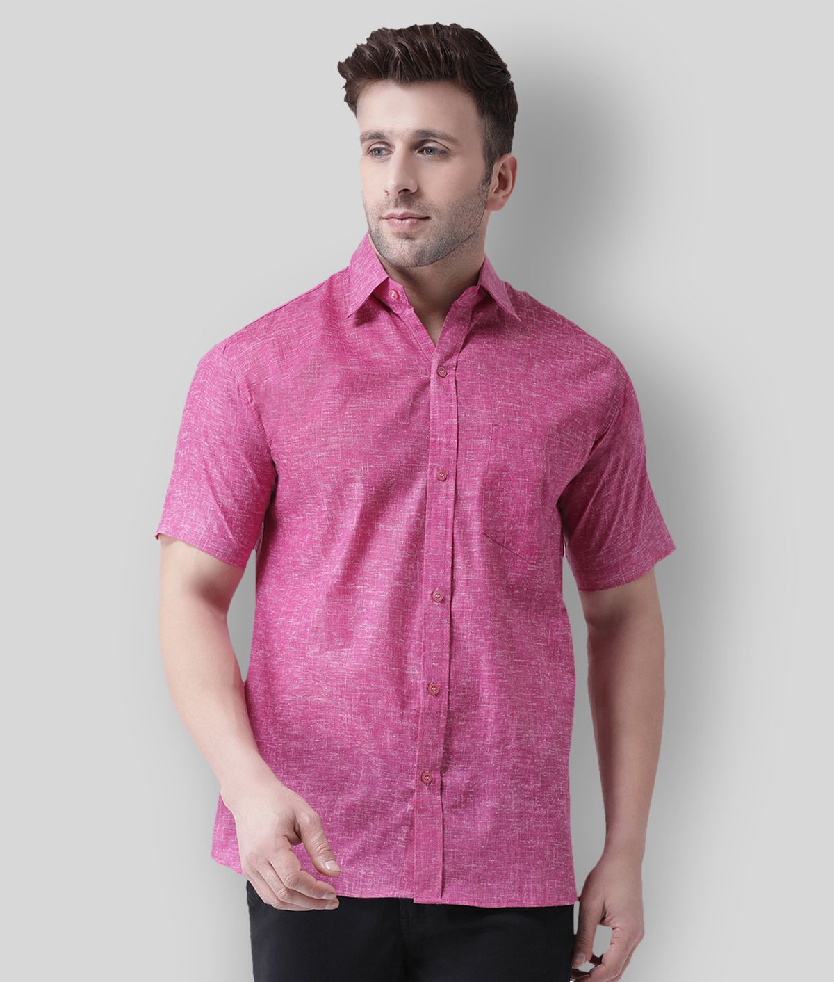 RIAG - Pink Cotton Regular Fit Men's Casual Shirt (Pack of 1 )