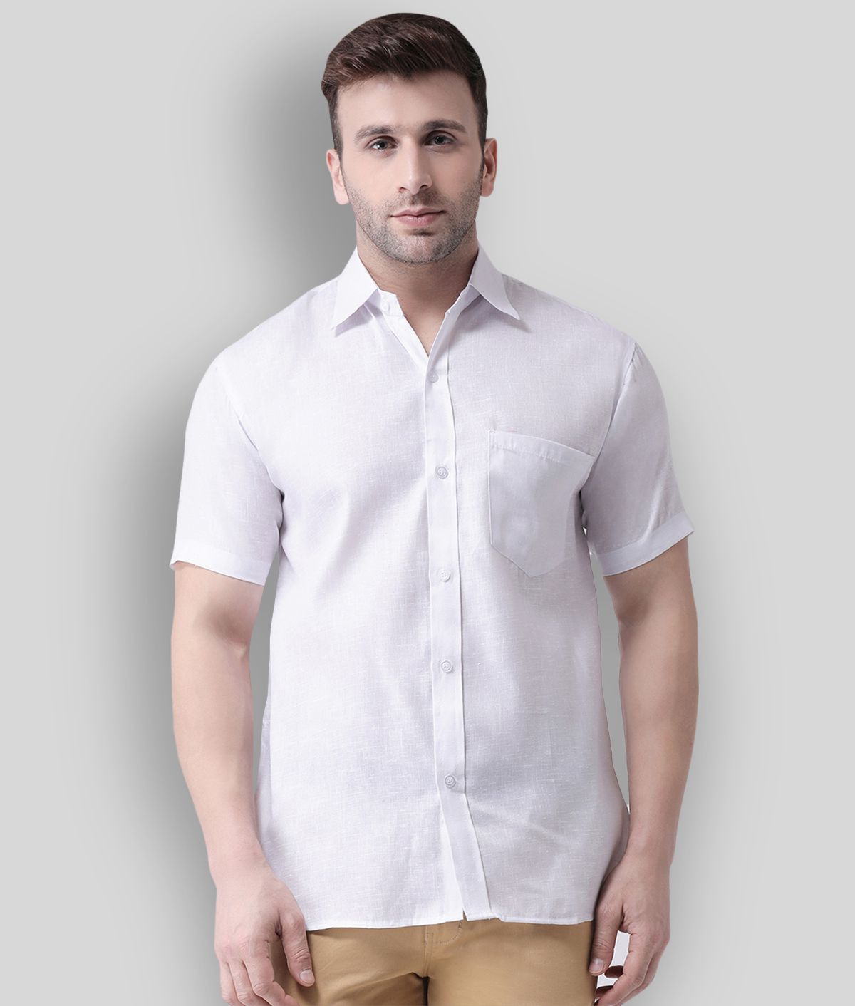     			RIAG - White Cotton Regular Fit Men's Casual Shirt (Pack of 1 )
