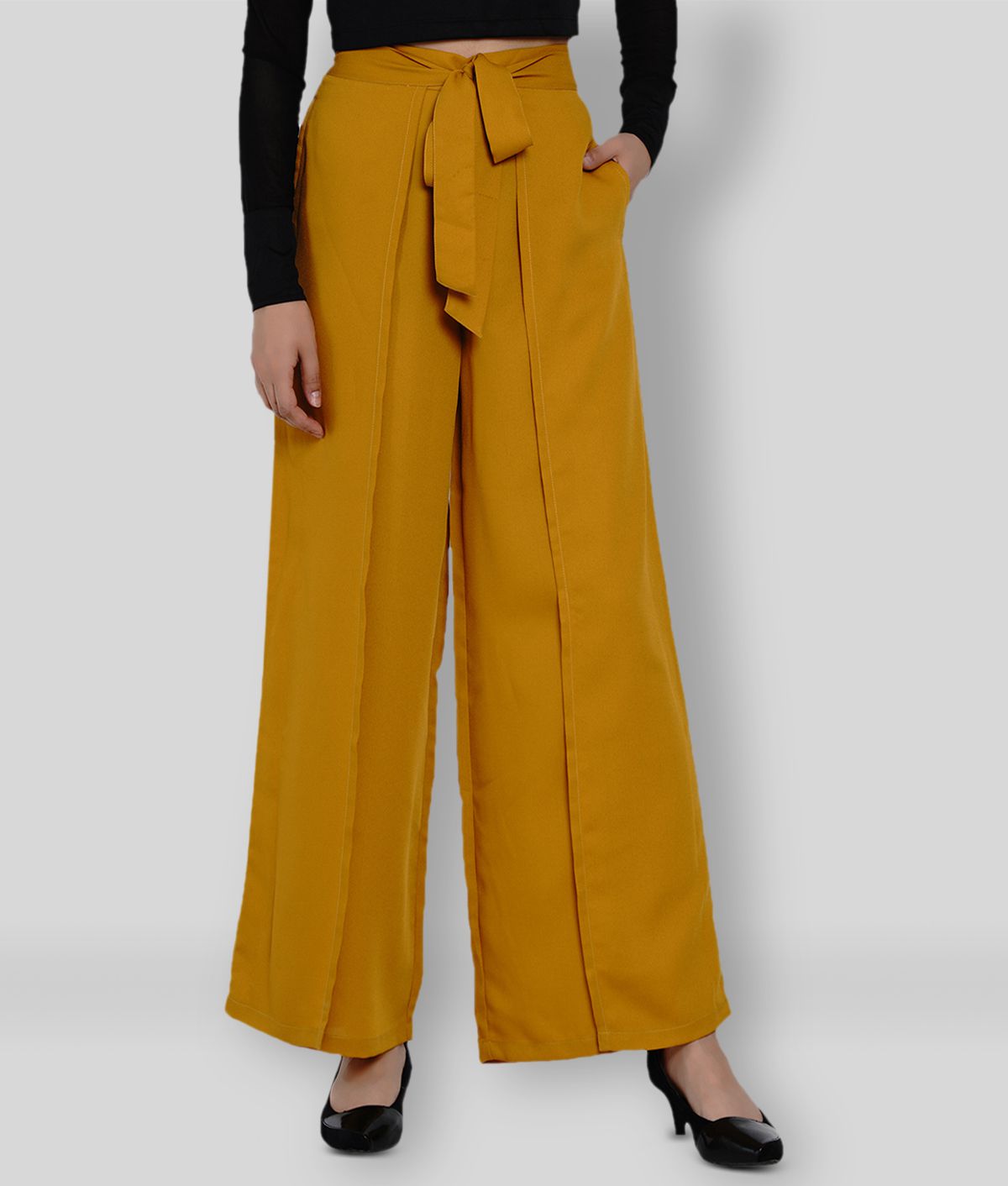 Texco - Yellow Polyester Flared Women's Palazzos ( Pack of 1 )