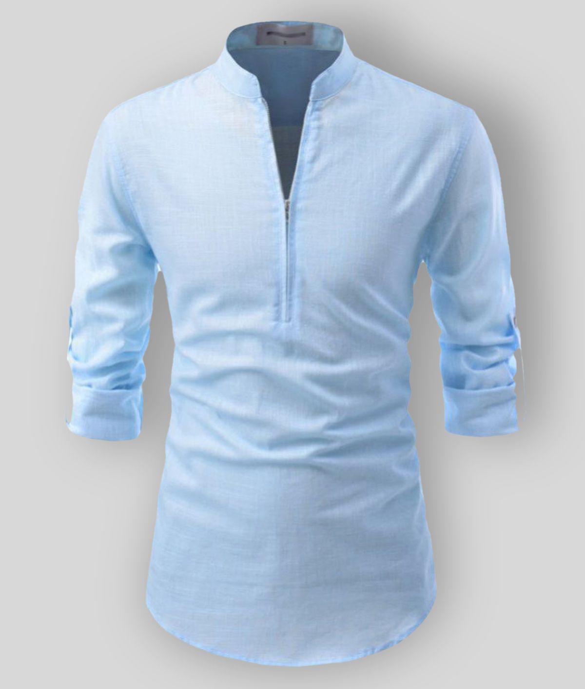     			Vida Loca - Blue Cotton Men's Shirt Style Kurta ( Pack of 1 )