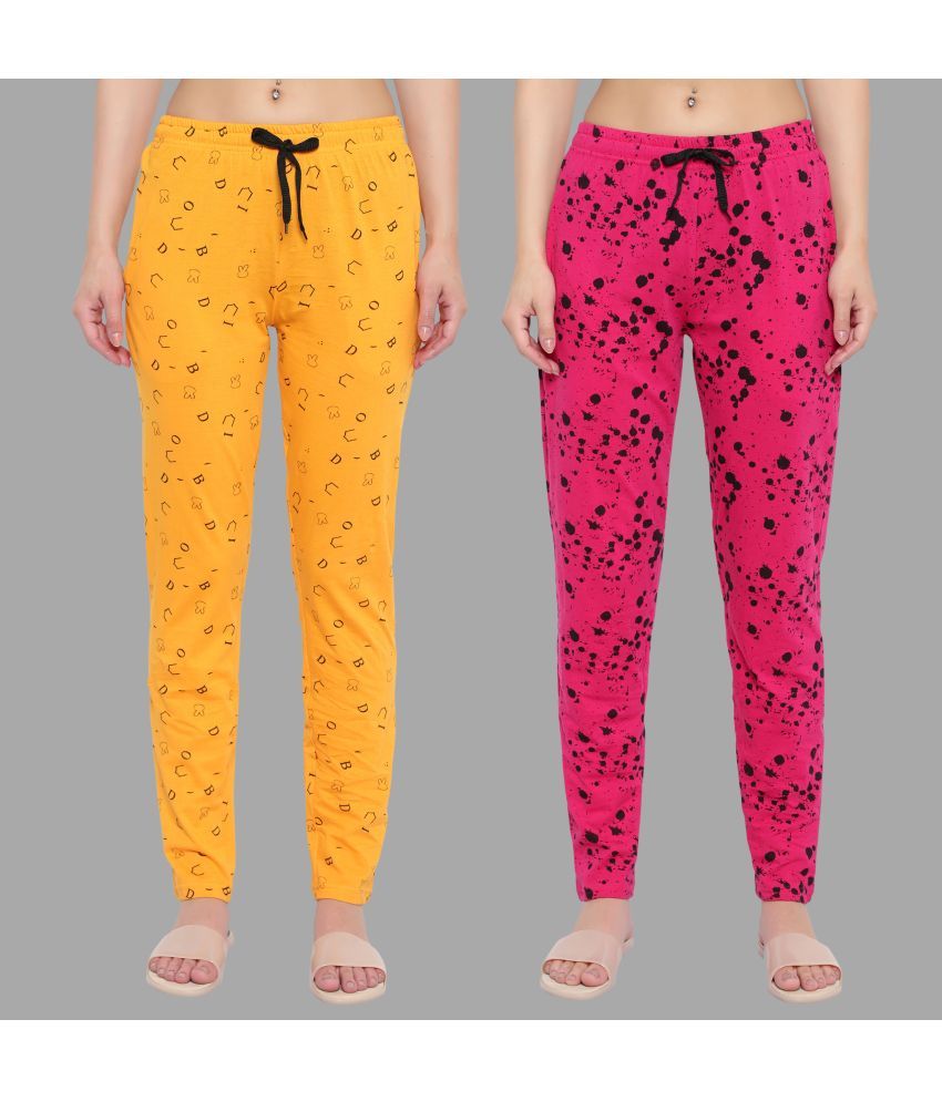     			Diaz - Multicolor Cotton Women's Running Trackpants ( Pack of 2 )