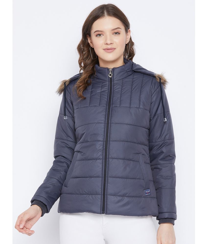     			VERO AMORE Polyester Blend Navy Parka Jackets Single