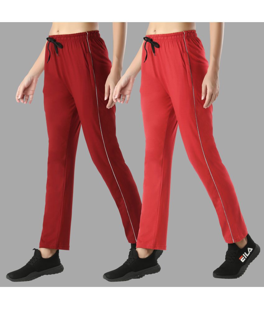     			Diaz - Multicolor Cotton Women's Running Trackpants ( Pack of 2 )