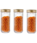 CROCO JAR Glass Gold Spice Container ( Set of 3 )