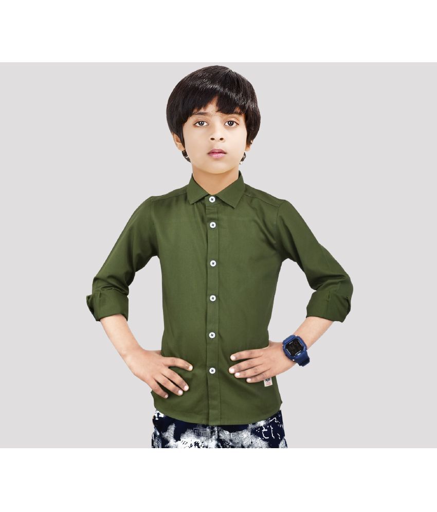     			Made In The Shade Single 100% Cotton Full Sleeves Shirt ( Green )