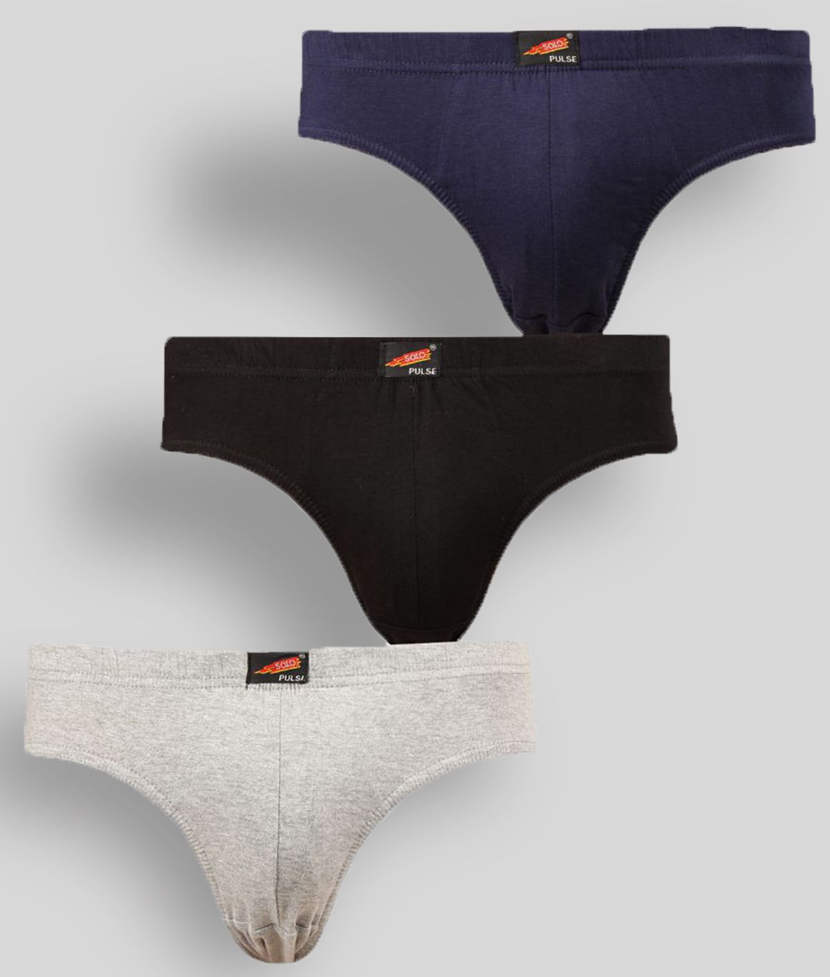     			Solo Pack of 3 Cotton Briefs For Men's ( Multicolor )