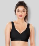 Dermawear - Black Poly Cotton Lightly Padded Women's Sports Bra ( Pack of 1 )