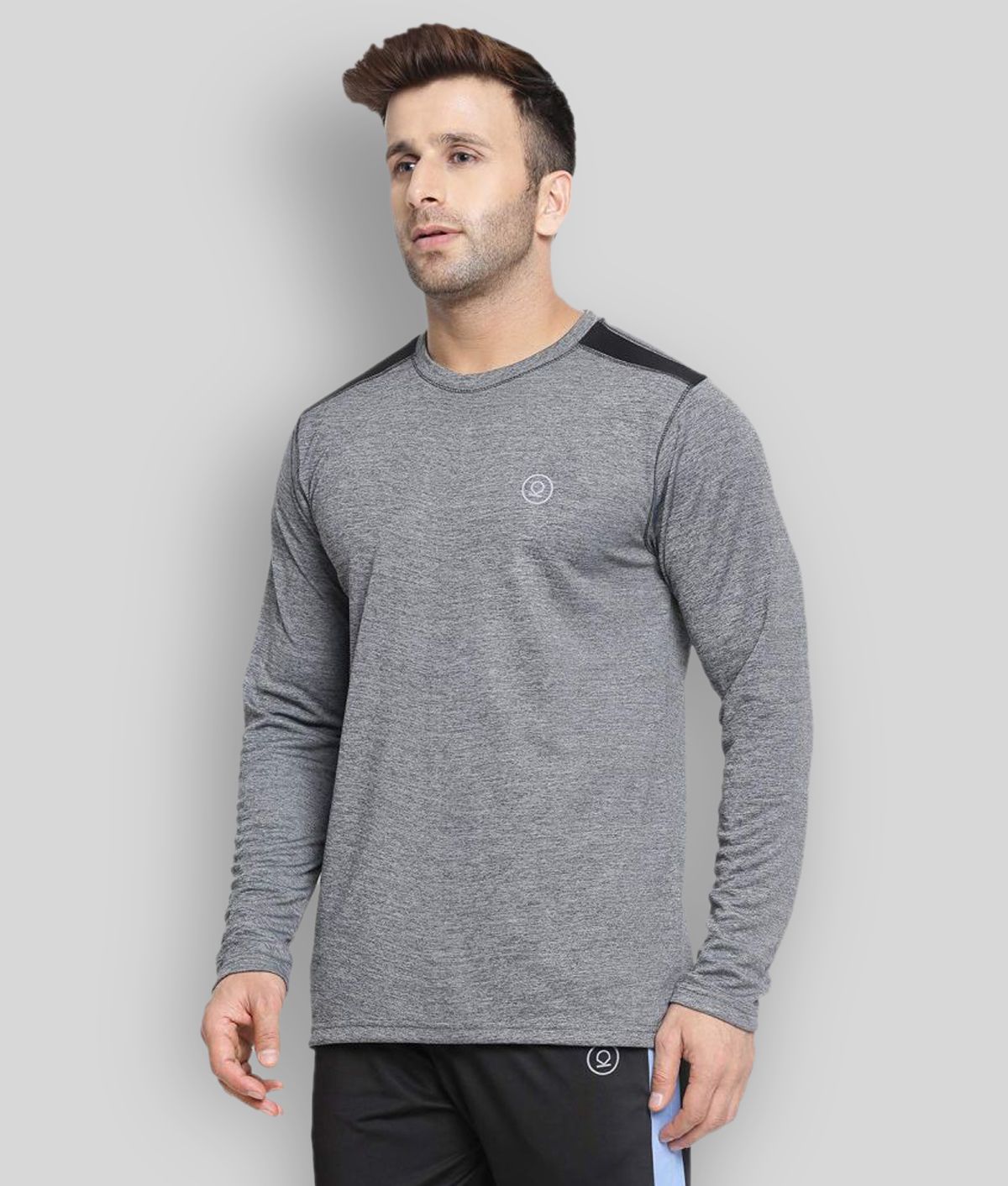     			Chkokko - Polyester Regular Fit Light Grey Men's Sports T-Shirt ( Pack of 1 )