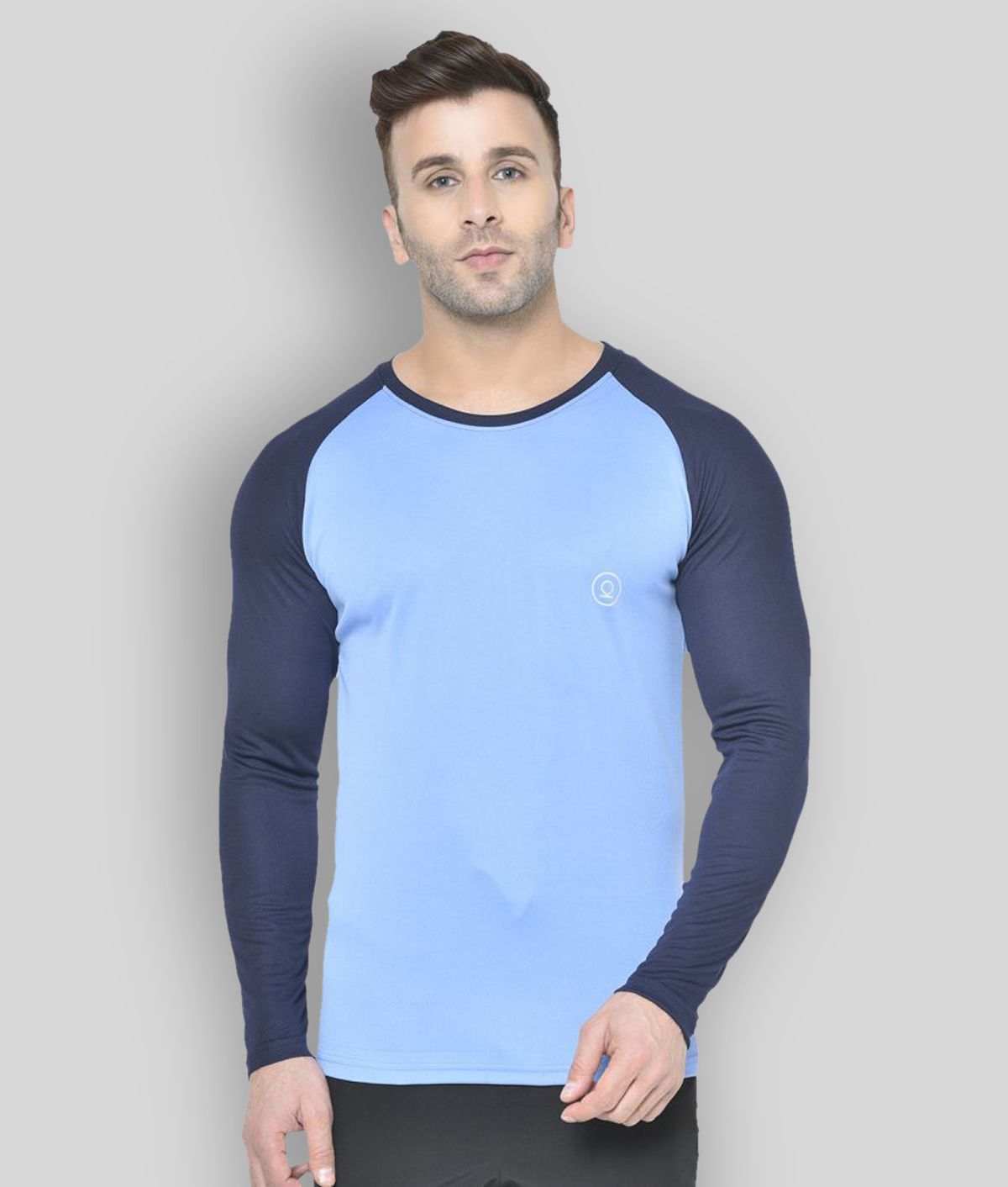     			Chkokko - Polyester Regular Fit Light Blue Men's Sports T-Shirt ( Pack of 1 )