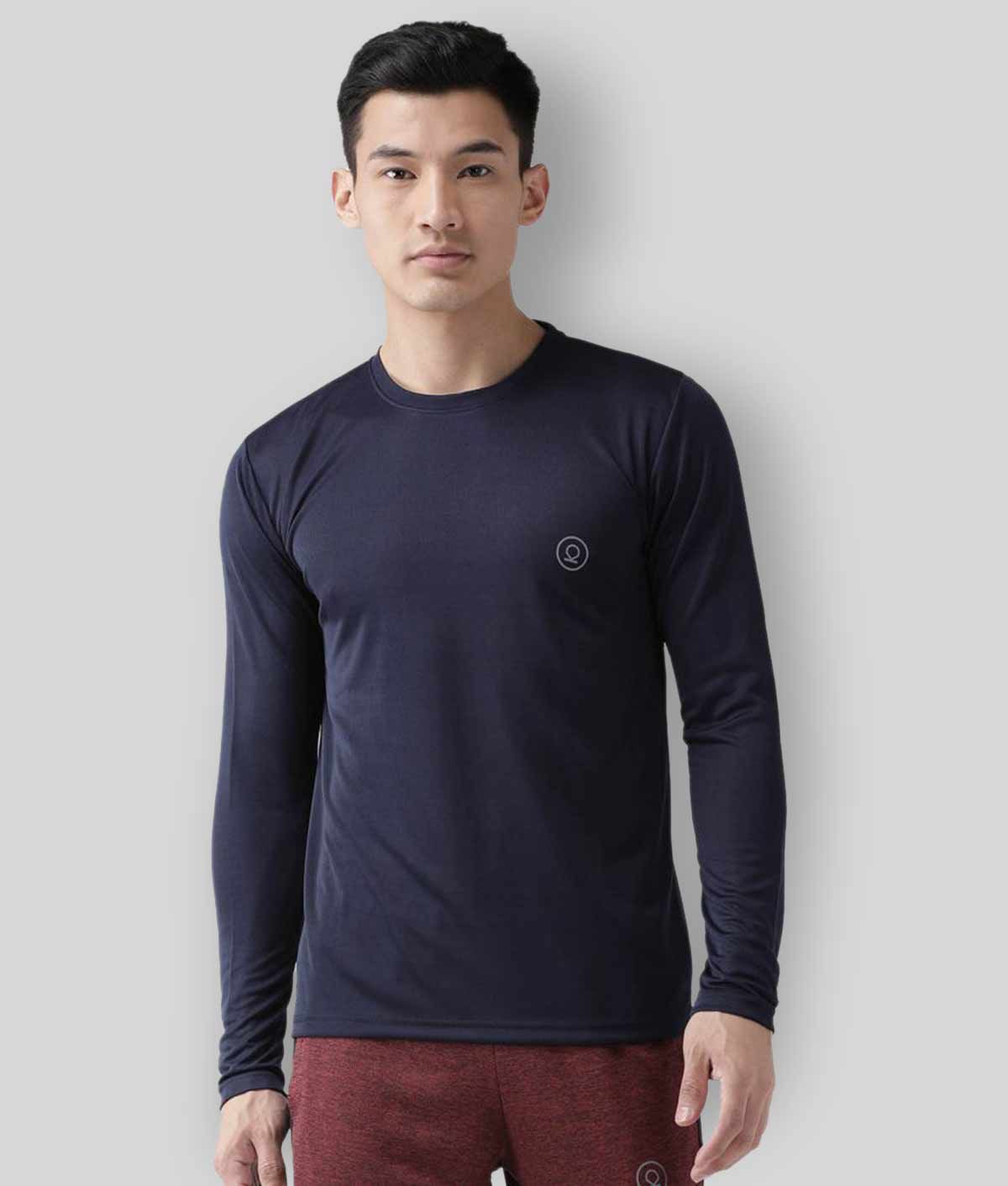     			Chkokko - Polyester Regular Fit Navy Blue Men's Sports T-Shirt ( Pack of 1 )
