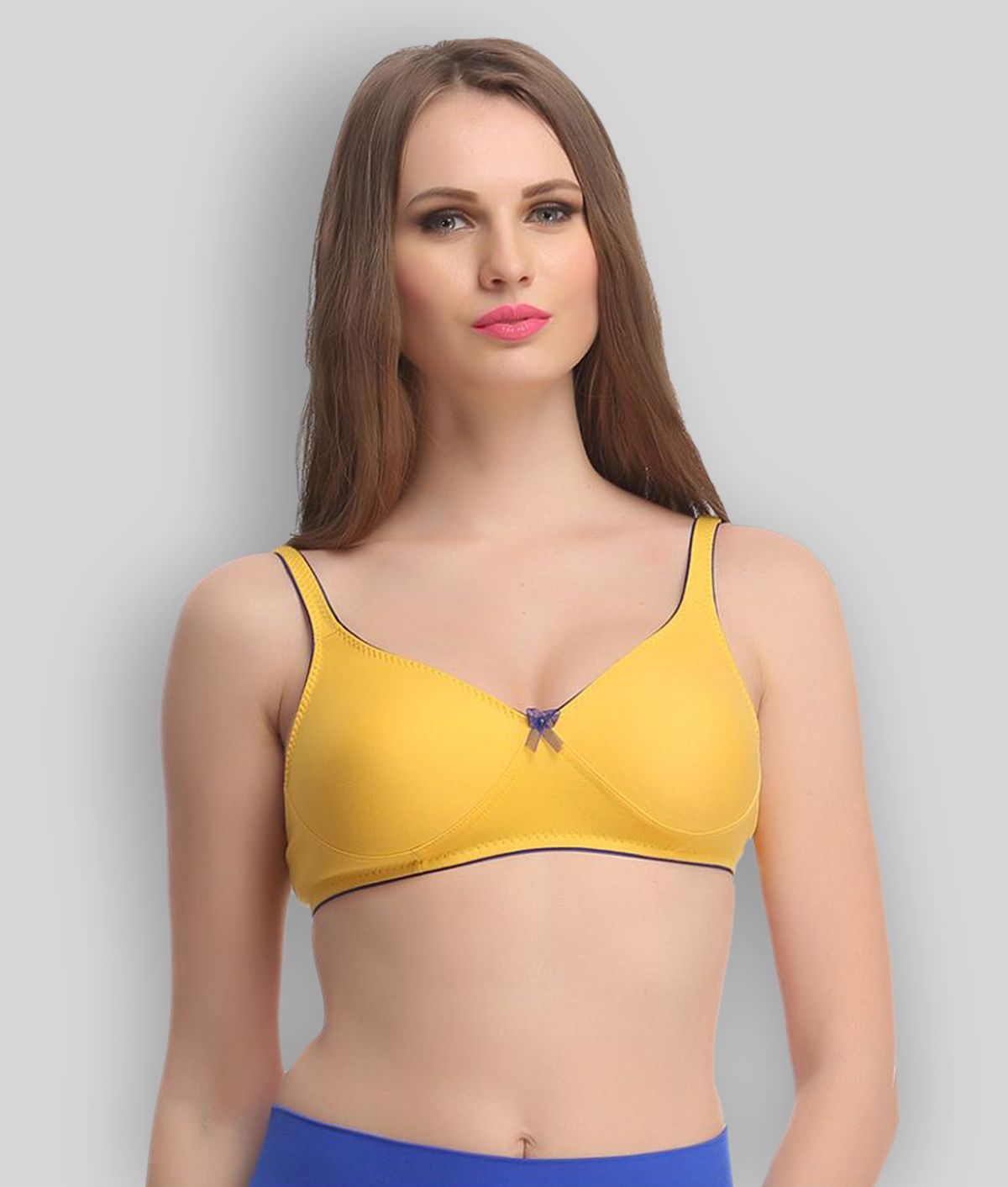     			Clovia Yellow Cotton Bra