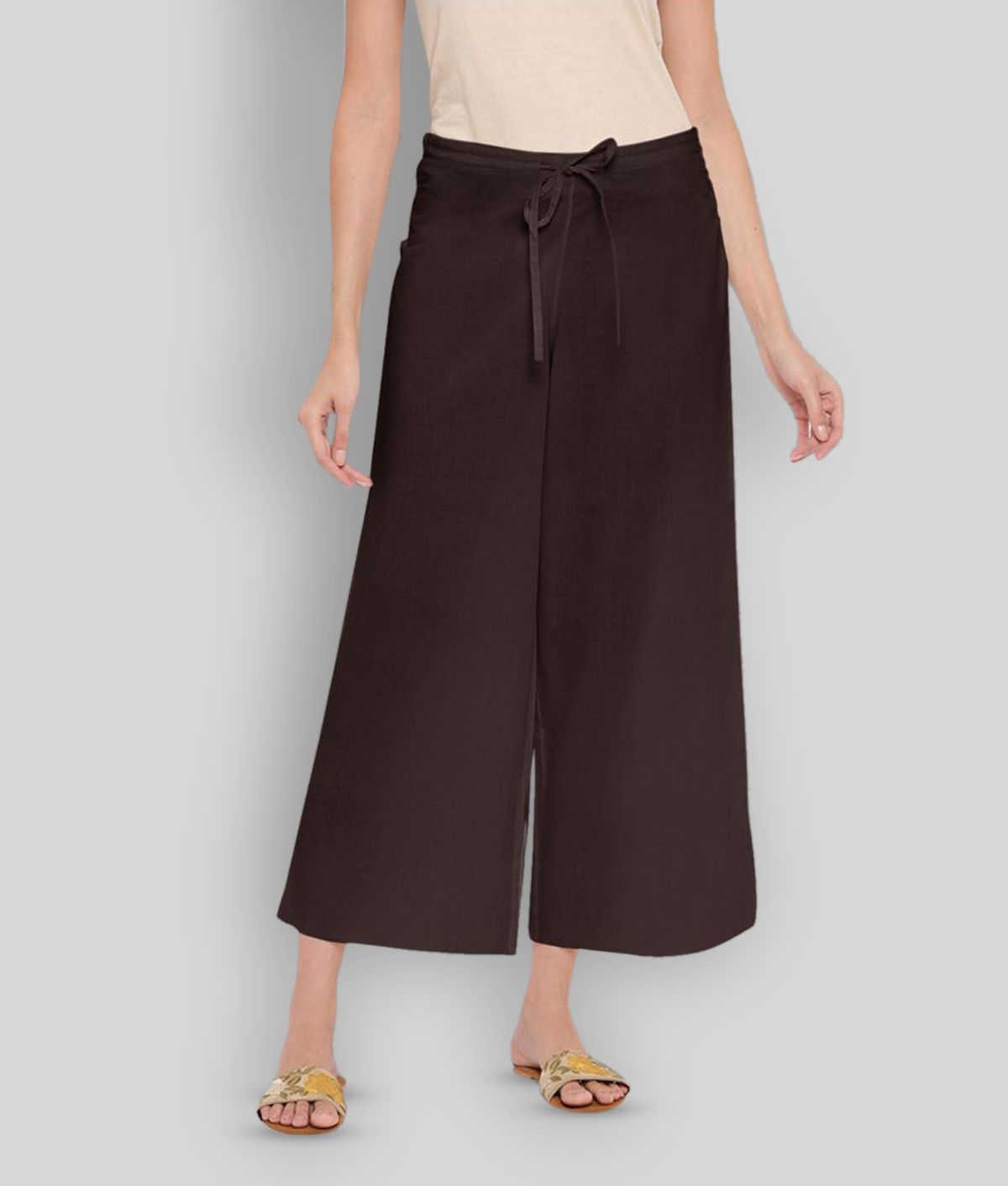 Janasya - Brown Cotton Flaired Women's Culottes ( Pack of 1 )