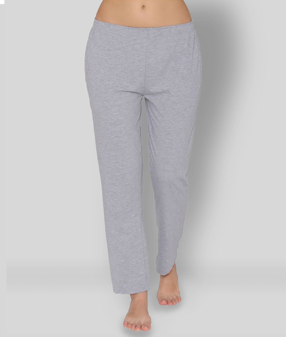    			Clovia - Light Grey Cotton Women's Nightwear Pyjama ( Pack of 1 )