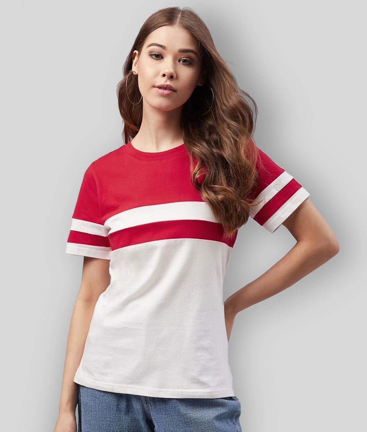     			Rare - White Cotton Regular Fit Women's T-Shirt ( Pack of 1 )