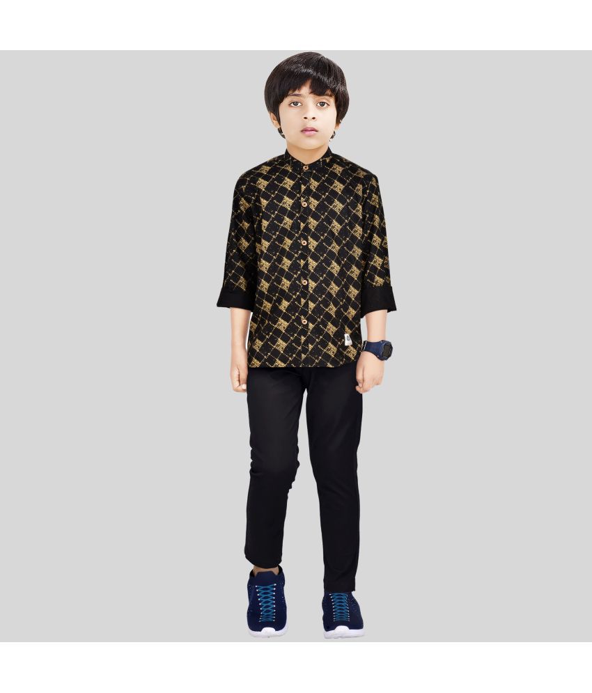     			Made In The Shade - Black Cotton Boys Shirt & Pants ( Pack of 1 )