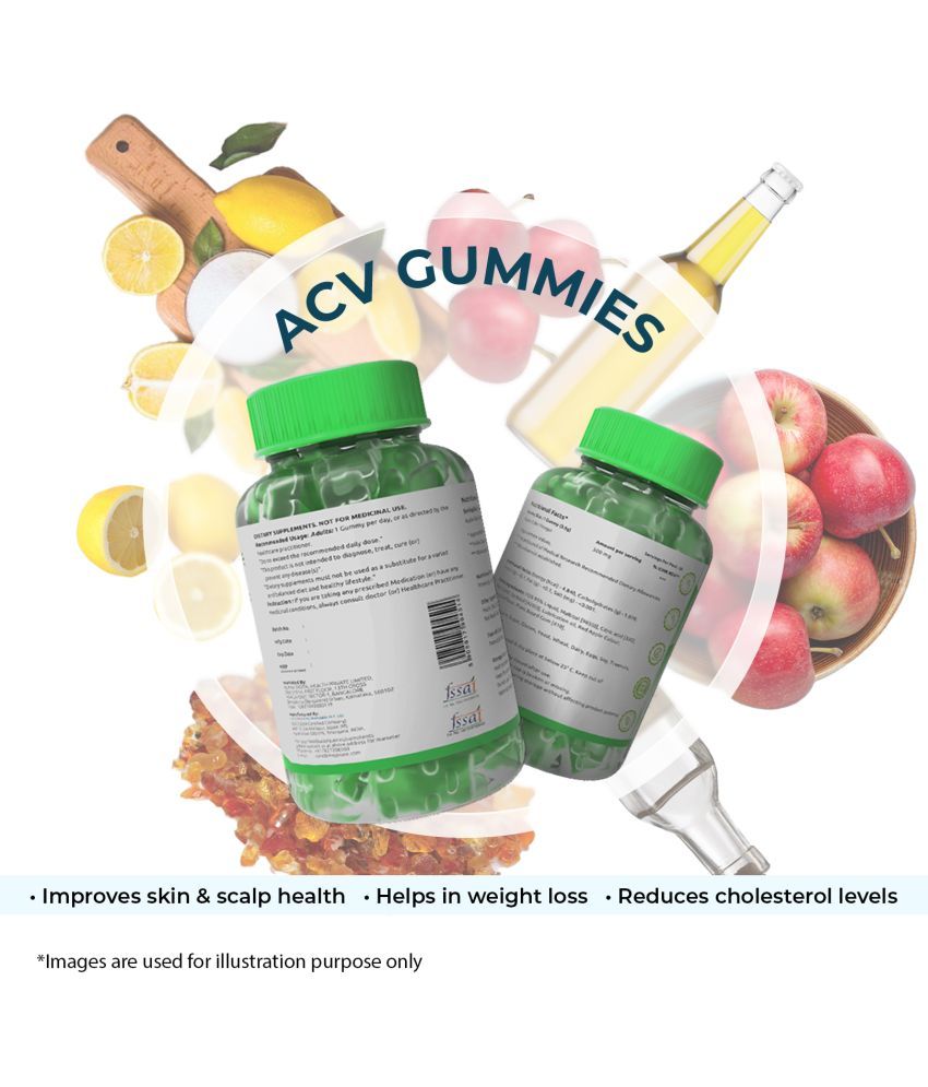 Mojocare Apple Cider Vinegar Gummies 30pc, Green Apple Flavor, Apple