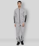 Alcis - Light Grey Cotton Regular Fit Solid Men's Sports Tracksuit ( Pack of 1 )