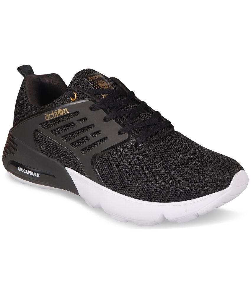 Action - Black Men's Sports Running Shoes