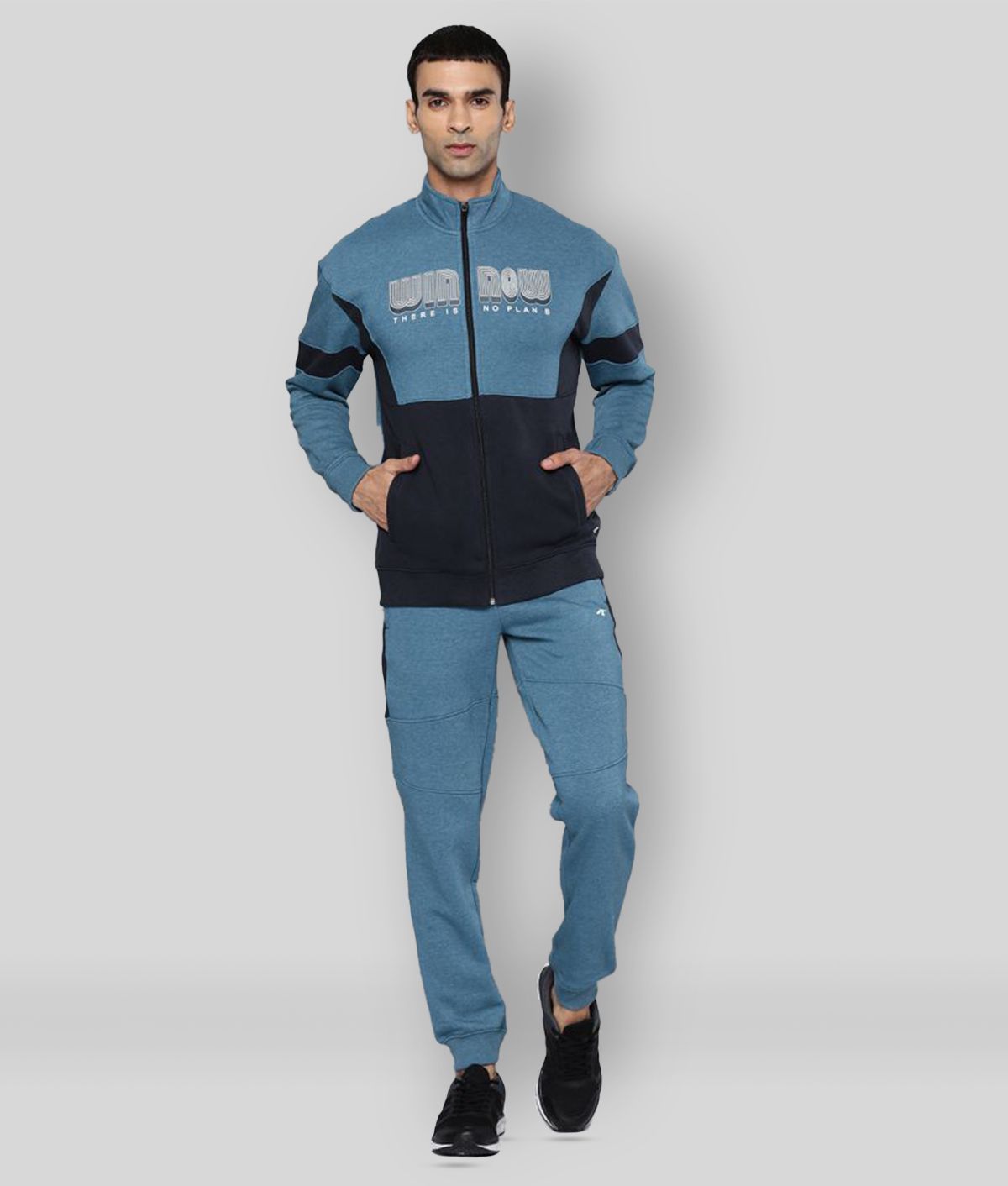     			Alcis - Blue Cotton Blend Regular Fit Colorblock Men's Sports Tracksuit ( Pack of 1 )